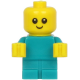 LEGO City bébi csecsemő minifigura sötét türkizkék ruhában 60262 (cty1186)